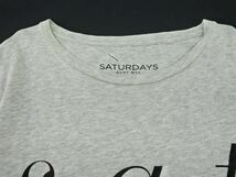 ネコポスOK Saturdays NYC サタデーズニューヨークシティ ロゴ Tシャツ sizeXS/グレー ■◆ ☆ ddb4 メンズ_画像2