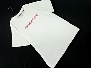 ネコポスOK アングリッド プリント オーバーサイズ Tシャツ sizeF/白 ■◆ ☆ ddb4 レディース