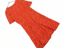 ネコポスOK ZARA ザラ 小花柄 Aライン ワンピース sizeS/赤 ■◆ ☆ ddb7 レディース_画像5