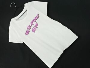 ネコポスOK ketty ケティ sorella di プリント Tシャツ sizeM/白 ■◆ ☆ ddb9 レディース