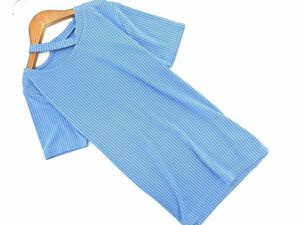 Cat Pos OK Sly Sly Stripe Cut Out Out Out Out Out Overcutsaw Blue ■ ☆ DDC4 Ladies