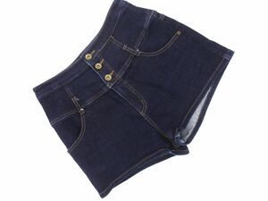 Heather ヘザー ボタンフライ ショート デニムパンツ sizeM/紺 ■◆ ☆ ddc6 レディース