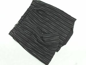 メゾンキツネ ストライプ ショート パンツ size34/黒 ■◆ ☆ ddc6 レディース