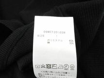 ネコポスOK ミラオーウェン ヘンリーネック カットソー size1/黒 ■◆ ☆ ddc8 レディース_画像5