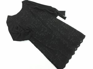 ジャスグリッティー 切替 レース Iライン ワンピース size2/黒ｘ濃紺 ■◇ ☆ ddc8 レディース