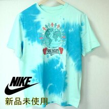 大きいサイズ◆新品未使用◆送料無●(2XL)NIKE ナイキ ブルー系タイダイ柄Tシャツ_画像1