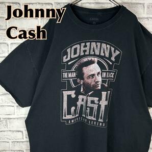 Johnny Cash ジョニー・キャッシュ 歌手 人物 Tシャツ 半袖 輸入品 春服 夏服 海外古着 ゆったり プリント 俳優 スター 作家