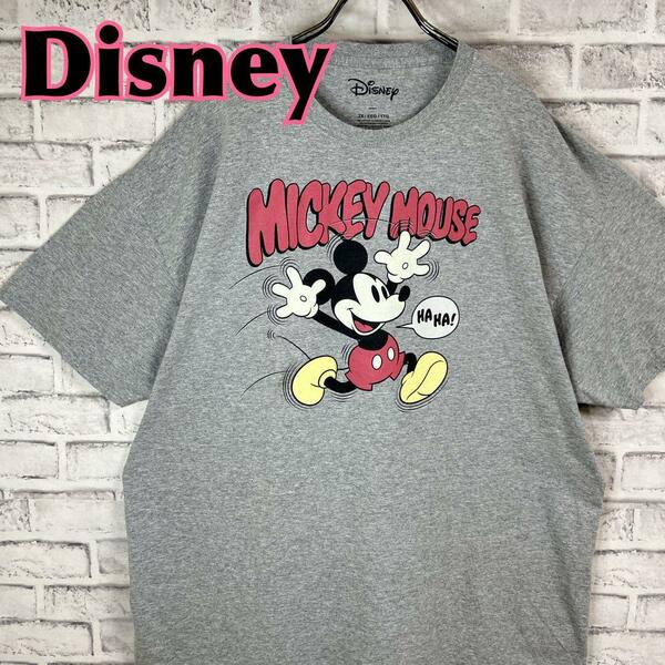 Disney ディズニー ミッキー ロゴ キャラクター Tシャツ 半袖 輸入品 春服 夏服 海外古着 ゆったり ディズニーランド キャラクター