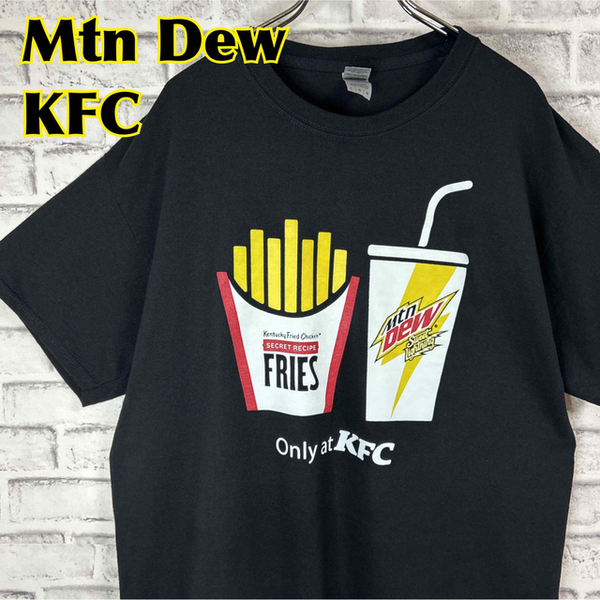 Mountain Dew × KFC マウンテンデュー × ケンタッキーフライドチキン Tシャツ 半袖 輸入品 春服 夏服 海外古着 会社 企業