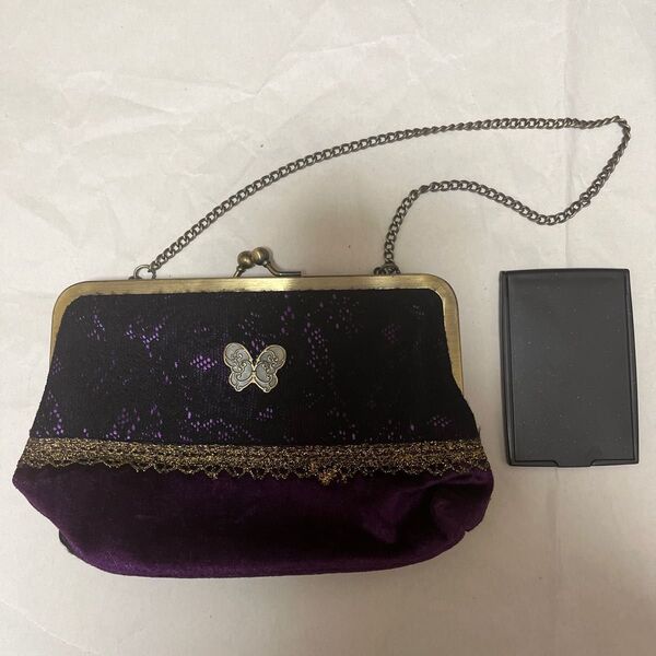 ANNA SUI 2wayがま口ミニバッグポーチ&ミラー