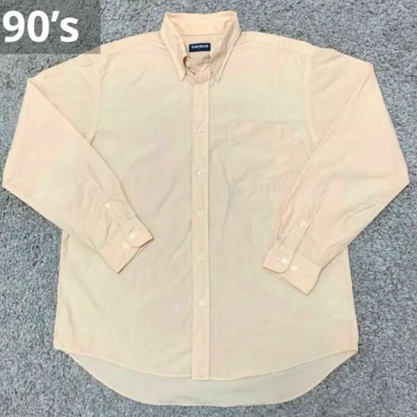 90’s OLD UNIQLO(オールドユニクロ)ワイシャツネルシャツ長袖 BD ボタンダウンシャツ