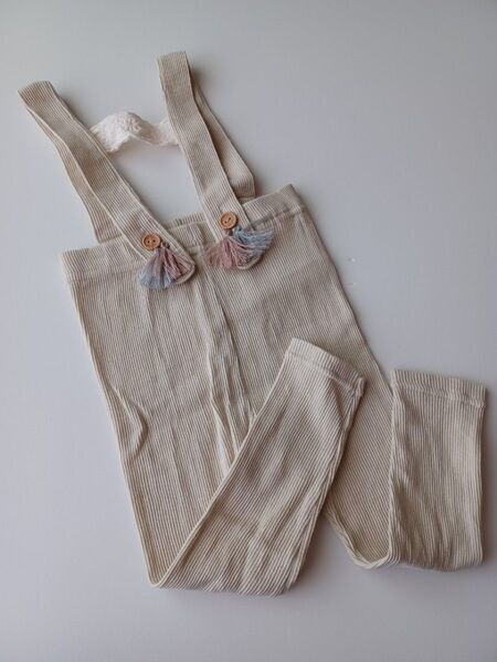 cottoli コトリ テレコタッセルサス付きレギンス90