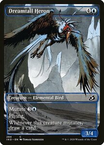 MTG ■青/英語版■ 《夢尾の鷺/Dreamtail Heron》★ショーケースFOIL★ イコリア:巨獣の棲処 IKO