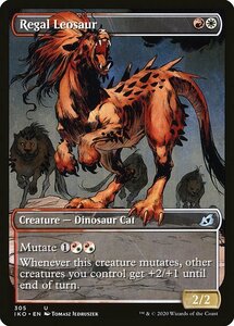 MTG ■金/英語版■ 《威厳あるレオサウルス/Regal Leosaur》★ショーケースFOIL★ イコリア:巨獣の棲処 IKO