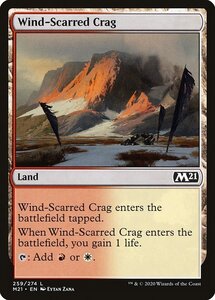 MTG ■土地/英語版■ 《風に削られた岩山/Wind-Scarred Crag》★FOIL★基本セット2021 M21