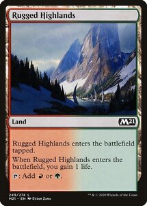 MTG ■土地/英語版■ 《岩だらけの高地/Rugged Highlands》★FOIL★基本セット2021 M21