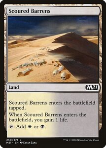 MTG ■土地/英語版■ 《磨かれたやせ地/Scoured Barrens》★FOIL★基本セット2021 M21