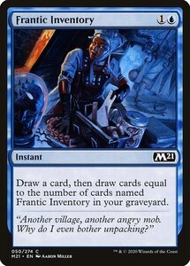 MTG ■青/英語版■ 《大慌ての棚卸し/Frantic Inventory》★FOIL★基本セット2021 M21