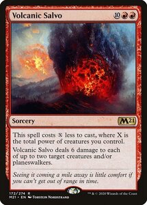 MTG ■赤/英語版■ 《一斉噴火/Volcanic Salvo》★FOIL★基本セット2021 M21