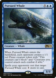 MTG ■青/英語版■ 《追われる鯨/Pursued Whale》★FOIL★基本セット2021 M21