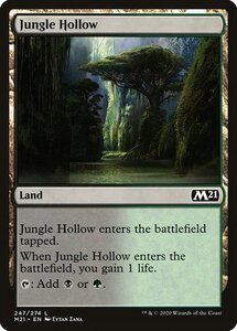 MTG ■土地/英語版■ 《ジャングルのうろ穴/Jungle Hollow》基本セット2021 M21