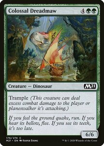 MTG ■緑/英語版■ 《巨大な戦慄大口/Colossal Dreadmaw》基本セット2021 M21