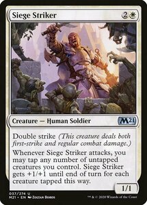 MTG ■白/英語版■ 《包囲戦の打撃者/Siege Striker》基本セット2021 M21