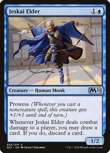 MTG ■青/英語版■ 《ジェスカイの長老/Jeskai Elder》基本セット2021 M21