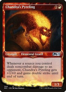 MTG ■赤/英語版■ 《チャンドラの紅蓮獣/Chandra's Pyreling》▲ショーケース▲ 基本セット2021 M21