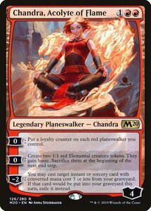 MTG ■赤/英語版■ 《炎の侍祭、チャンドラ/Chandra, Acolyte of Flame》基本セット2020 M20