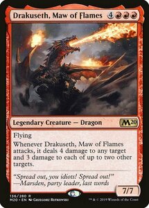 MTG ■赤/英語版■ 《炎の大口、ドラクセス/Drakuseth, Maw of Flames》基本セット2020 M20