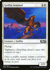 MTG ■白/英語版■ 《グリフィンの歩哨/Griffin Sentinel》基本セット2020 M20