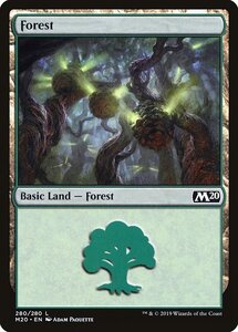 MTG ■土地/英語版■ 《森/Forest》基本セット2020 M20