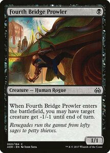 MTG ■黒/英語版■ 《第四橋をうろつく者/Fourth Bridge Prowler》霊気紛争 AER