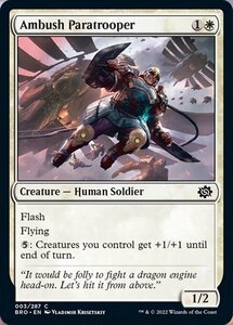 MTG ■白/英語版■ 《待ち伏せの降下兵/Ambush Paratrooper》兄弟戦争 BRO