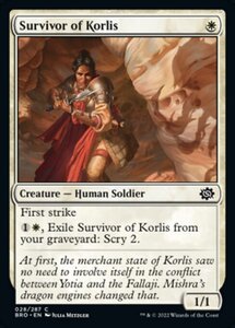 MTG ■白/英語版■ 《コーリスの生存者/Survivor of Korlis》兄弟戦争 BRO