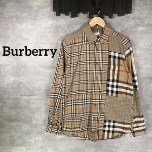 『BURBERRY』バーバリー (M) クレイジーチェックシャツ