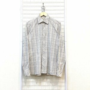 DRIES VAN NOTEN Dries Van Noten side slit long sleeve check shirt button men's Hs4-32