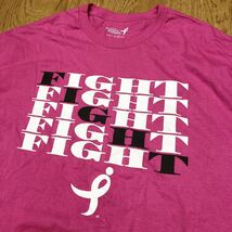 SUSAN G. KOMEN /メンズ2X /半袖Tシャツ トップス ピンク ロゴT プリントTシャツ FIGHT アメカジ USA古着 大きいサイズ_画像4