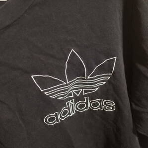 メンズ pg499 adidas originals アディダス オリジナルス トレフォイル 刺繍 半袖 Tシャツ M 黒の画像3