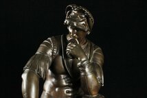 【昊】ミケランジェロ後 (1575-1564)フェルディナンド・バルベディアン ブロンズ像 ロレンツォ・ディ・メディチ[MC61oBs]_画像3