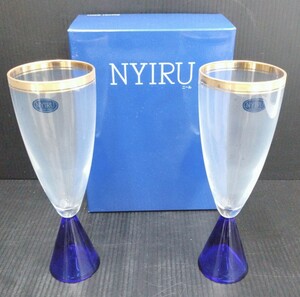 (418y7) NYIRU ニール Sasaki Glass 佐々木硝子 ペア ビャーグラス ガラス 約経6.3cm 高さ19.0cm