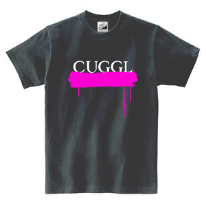 【パロディ黒XL】5ozCUGGL(キューグル)メンズペイントカラーTシャツ送料無料・新品2300円