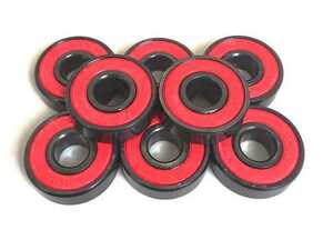  bearing red ABEC11 Wheel none. single unit .7 second around . inline skates . dry type Raver shield red 608 size 