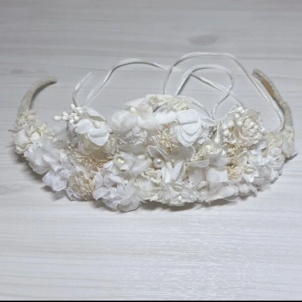 CA4LA Bridal ヘッドドレス 白 ホワイト 花