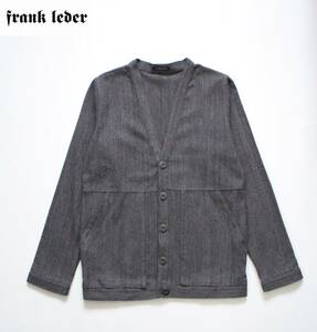 【 Frank Leder フランクリーダー 】GREY LINEN CARDIGAN JACKET リネン カーディガン M 麻 ドイツ製 定価 ¥48,000 グレー ジャケット