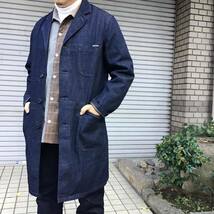 【 BLUE BLUE ブルーブルー 】セルビッチ ライト デニム ショップコート 1/S 700081-022/LK1471 定価\25,000 濃紺 ワーク 聖林公司 HRM_画像9