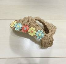 新品　ハンドメイド　イタグレ・デカグレ・ウィペット　夏　帽子　お花モチーフ　大きめイタグレ〜ウィペット　小型中型犬アクセサリー_画像1