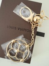 【送料無料】LOUIS VUITTON ルイヴィトン ブルーミーゴールド バックチャーム フラワー キーホルダー ゴールド イタリア製／6423311_画像1