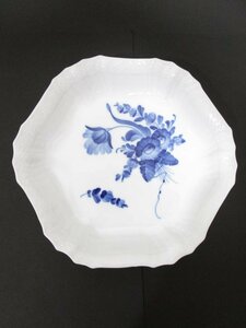 【送料無料】 Royal Copenhagen ロイヤルコペンハーゲン 食器 ホワイト 白 Blue Flower ブルーフラワーカーブ 六角型 プレート 1枚/947028